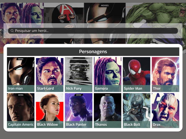 Projecto - Marvel Heroes Web