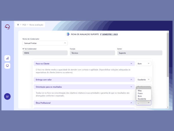 Projecto - Programa de gestão de Desempenho